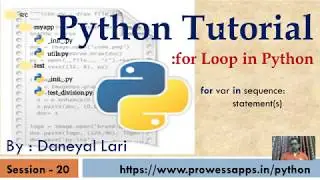 #20 Python Tutorial for Beginners | for Loop in Python