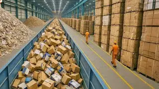 How Millions of Cardboard Boxes Are Processed in Industrial Recycling Lines