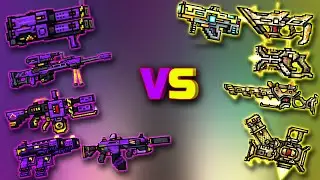 Pixel Gun 3D : Advanced Arsenal Set [vs] Steel Division Clan Weapons