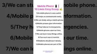 10 Lines Essay on Mobile Phone | Use & Abuse | Study with RP #phone#texting #freetext#essaytyper