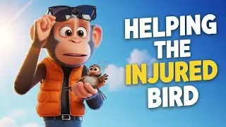 Max Helps the Injured Bird | Heartwarming Monkey Story | Pixar Style Animation