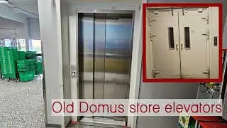 Two classic DEVE elevators - coop store in VIlhelmina, Sweden