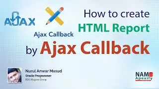 How to create and show html report by ajax callback and print report in Oracle Apex