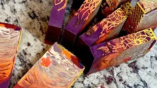Autumn Dreams, a One Pot Wonder Soap, with Sorcery Soap Dough Leaves.