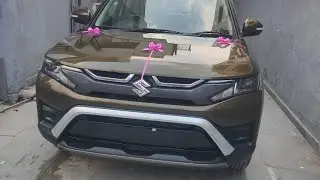 brezza vxi 2022.grey brave khaki colour first look