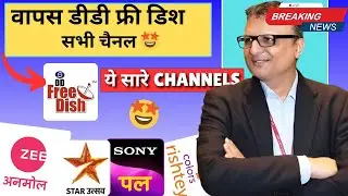4 Big Broadcaster Hindi GEC Channels come back in DD Free Dish | DD Free Dish New Update Today