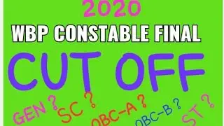 WBP Constable 2020  final cut off