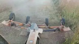 Oliver 1800 on the woods batwing mower 20251001 175130