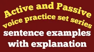 Voice practice set -15 | Practice set voice | Voice change practice | Active passive voice exercise