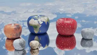 Apple planet bouncing | Solar System Planet Size Comparison 3D