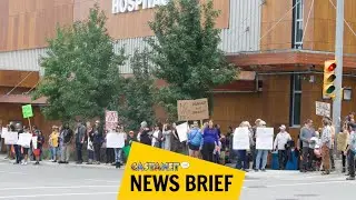 Vaccine passport mandate protest at RIH