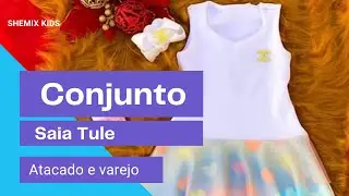 Shemix Kids - Conj. Saia Tule - Moda Infantil
