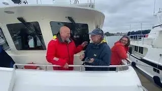 2008 Kadey Krogen 58 with ZF engine controls & ABT thruster - Dockmate wireless remote control demo