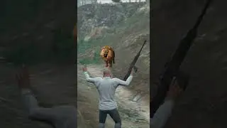 Lion Attack Franklin GTA V || Got attacked by Mountain lion - GTA V