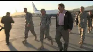 Gen Petraeus Arrives to Kabul, Afghanistan - B Roll