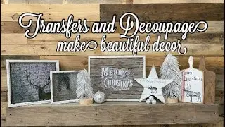 Trash To Treasure Thrifted Finds Christmas Wall Decor Using IOD Transfers and Rocycle Decoupage