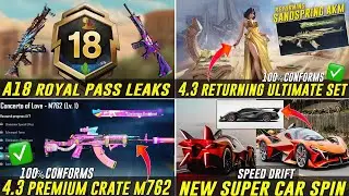 ✅ A18 ROYAL PASS IS HERE😍| NEXT PREMIUM CRATE GUN M762😱| NEW SUPER CAR BMW🚘| BGMI LEAKS | PUBGM