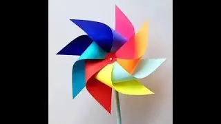How To Make A Paper Windmill For Kids | DIY | Paper Pinwheel Tutorial  paper Craft | Kids Craft