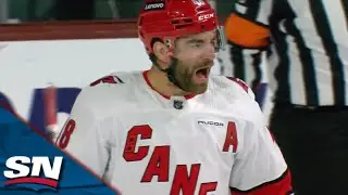 Hurricanes' Jordan Martinook Buries Rebound To Score 16 Seconds Into Game vs. Coyotes