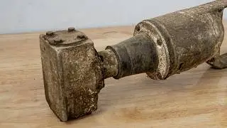 Restoration Abandoned Handheld External Concrete Vibrator | Restoration of a Rare Construction Tool