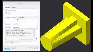 Check mass of a 3D part in Creo parametric