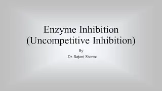 Enzyme Inhibition (Uncompetitive Inhibition) and its Kinetics