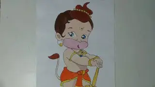 How To Draw Little Hanuman | Drawing & Painting Hanuman