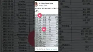 AIOU MATRIC FA  EXAMS DATE SHEET | AUTUMN 2021