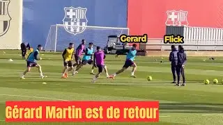 R&eacute;action de Flick aux prouesses techniques de Gerrard Martin lors de son retour &agrave; l'entra&icirc;nement