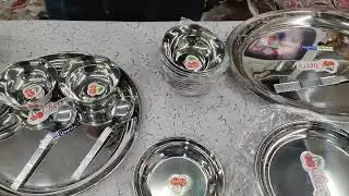 51 piece dinner set stainless steel plain design