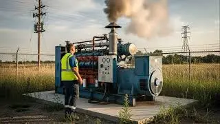 Start and test experiment  diesel engine generator