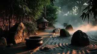 Zen Garden Music & Relaxing Shakuhachi Flute | Cherry Blossom Ambient Study