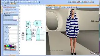 Pattern cutting software 3D fashion design, drape and fabric simulation