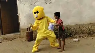 Teddy bear prank girl🤪 #funny #prank #viral 