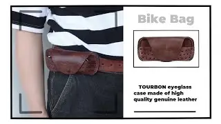 TOURBON Unisex Deluxe Leather Eyeglass Case Hard Reading Glasses Storage Box
