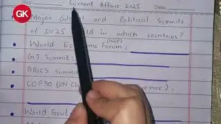 Current Affairs 2025 | Important Information | Part 1 | GK on fingertips