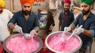 Hardworking Boy Making Fresh Strawberry 🍓 Milkshake | Street Food Drink Making | Wahjoc Food