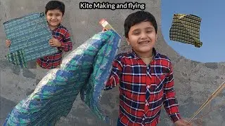 How to Made a 1.5 Tawa Kite from Waste Plastic Sheet | Big Kite Flying Test