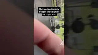 He accidentally dropped the weight on his 12 pro max // @laith_is_arab #funny #viral