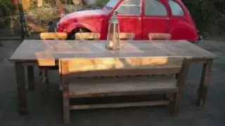 oude teak tafels