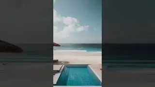 relaxing poolside