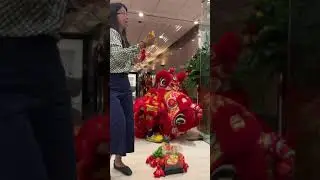 Lion dance performance at LVMH Fashion Group Singapore Office
