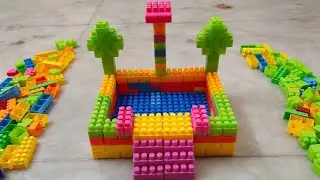 Satisfying DIY Swimming pool ASMR/ Building Blocks/block game/lego building fun#asmr#buildingblocks