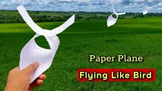how to make flying plane (like bird) notebook paper flying bird, best paper bird,