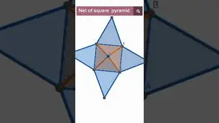 Net of SQUARE pyramid #visual #animation #math #class9maths #class10maths #class8 #class7maths