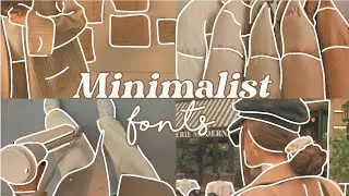 MINIMALIST FONTS //kiyoeko