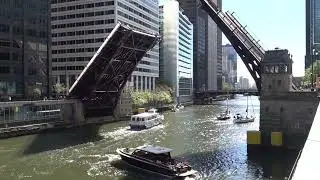 Chicago River Adams Street Bridge Lift. October 2025