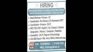 Teaching & Non Teaching job in cbse/icse school#job #laveno #jobsearch #shortvideo