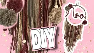 NAMENSRING 🧶 selber machen | Traumf&auml;nger Namen | Strickliesel | Makramee Feder | DIY | Tutorial