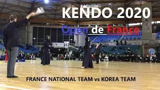 Kendo Open de France 2020 - FRANCE NATIONAL TEAM vs KOREA TEAM